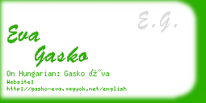 eva gasko business card